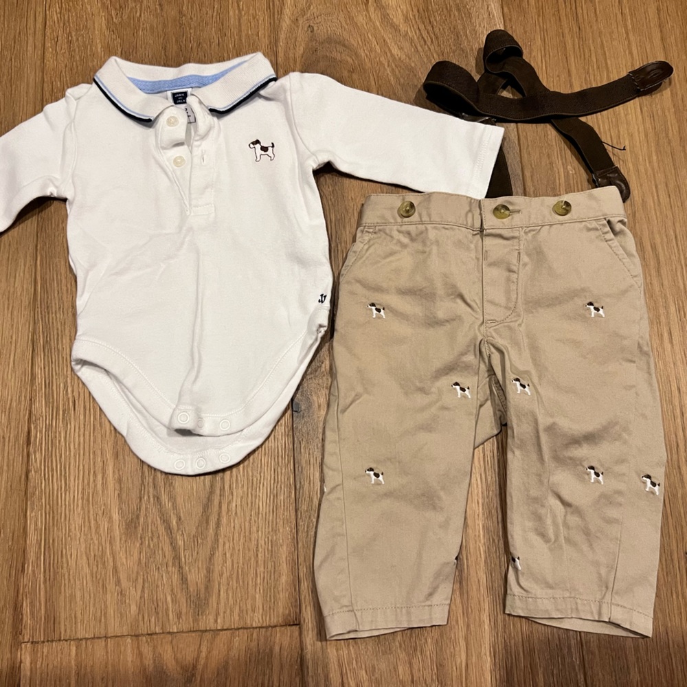 Janie and Jack Dog outfit size 0-3 months